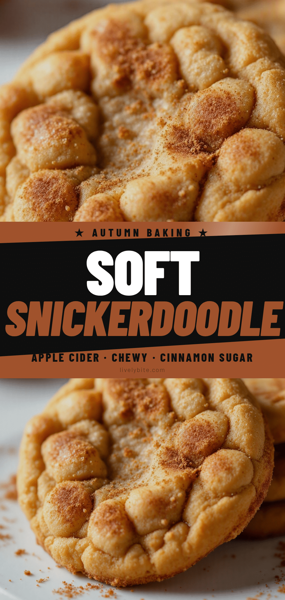 apple cider snickerdoodle cookies recipe