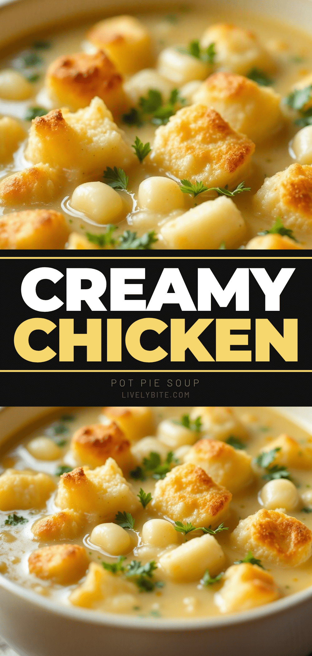 Creamy Chicken Pot Pie Soup recipe