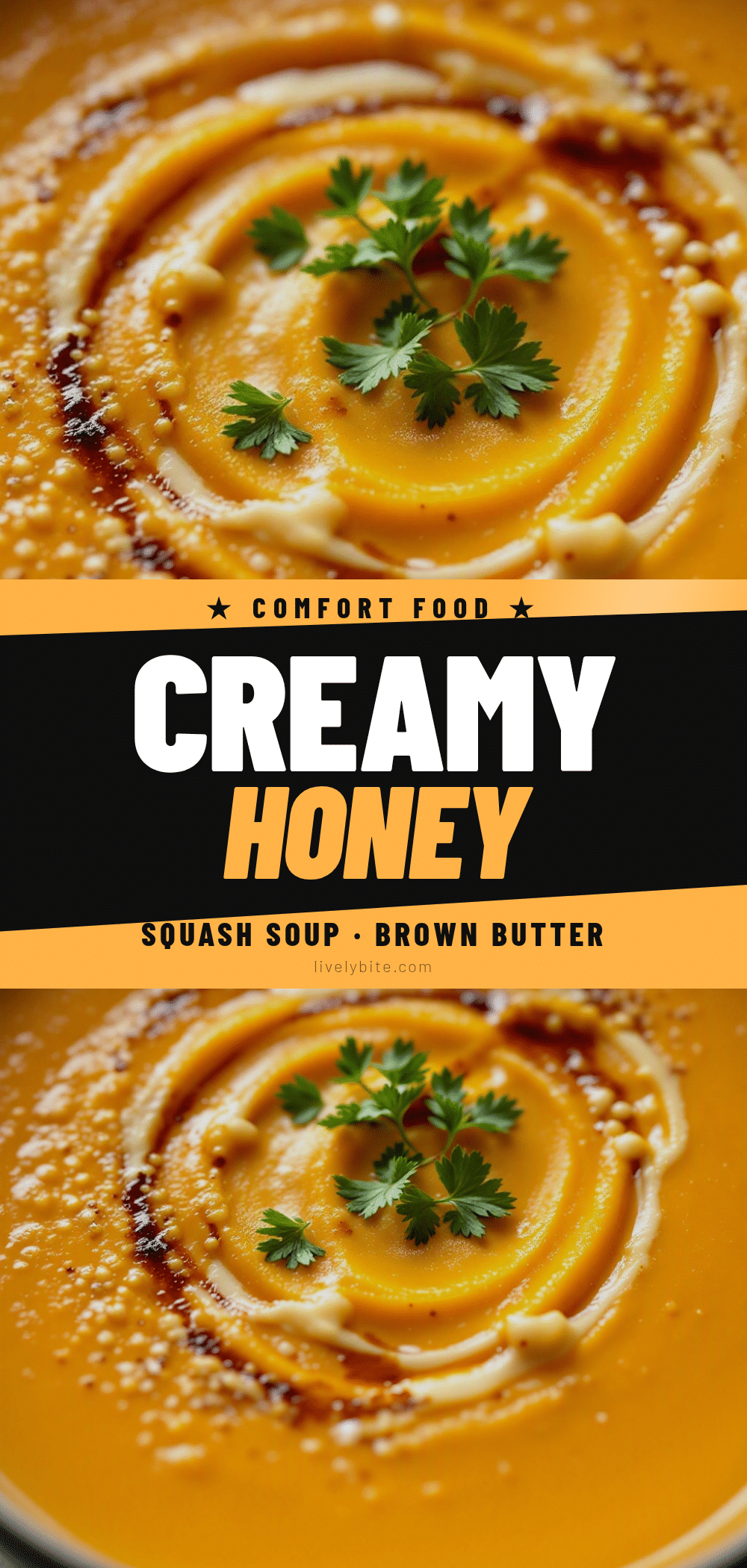 creamy honeynut squash soup with brown butter recipe