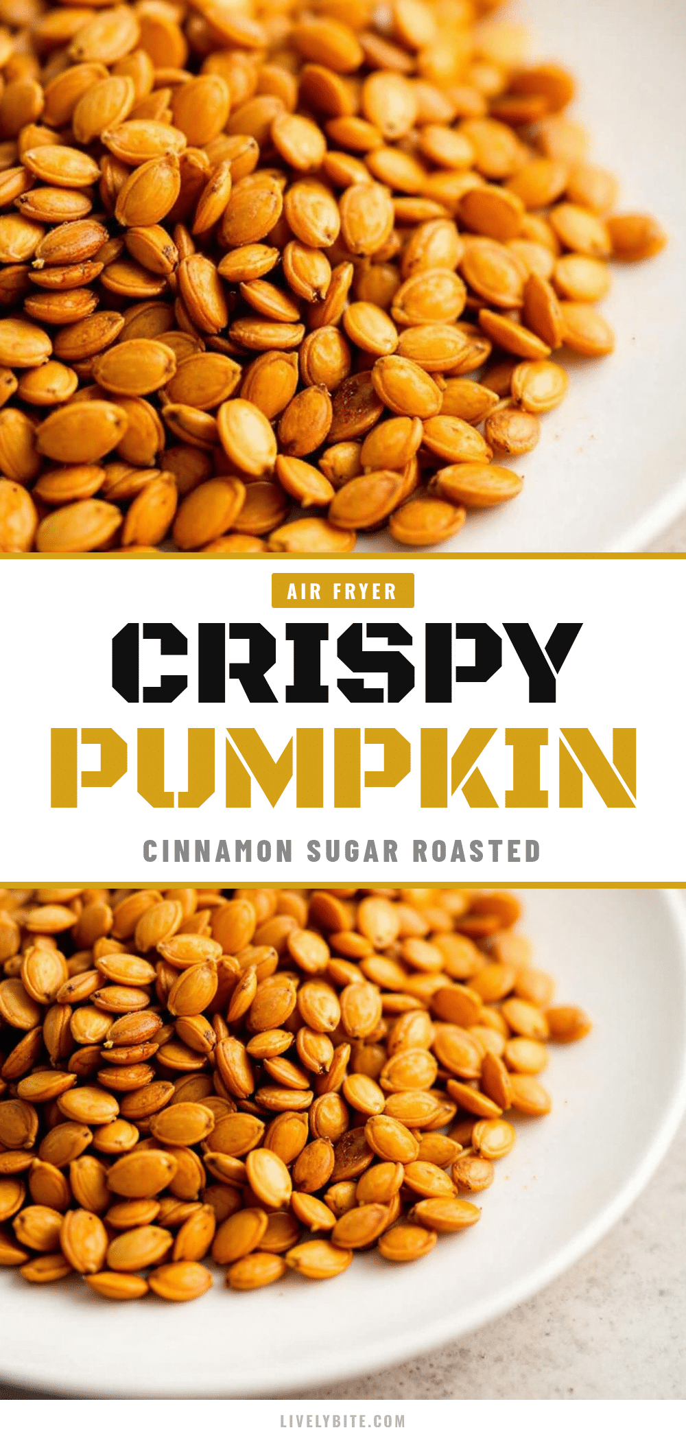 crispy air fryer cinnamon sugar pumpkin seeds recipe
