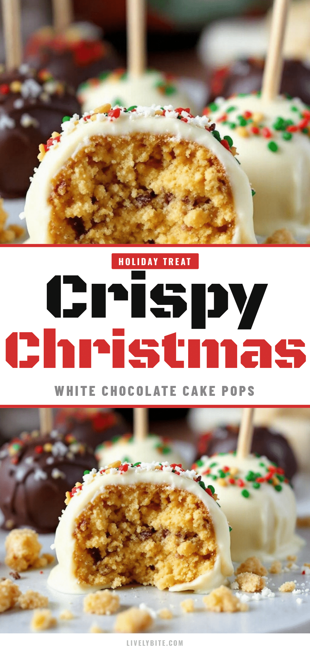crispy christmas cake pops recipe