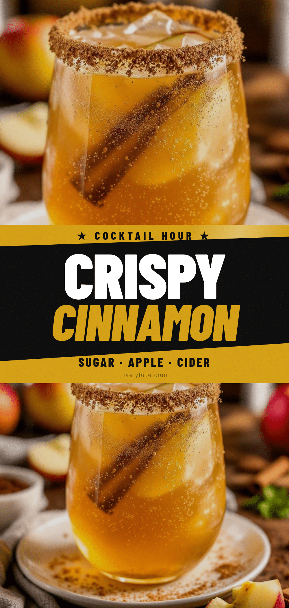 Crispy Cinnamon Sugar Apple Cider Mimosas recipe