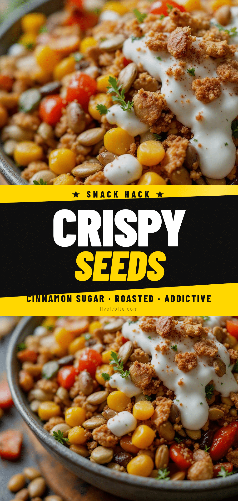 crispy cinnamon sugar pumpkin seed trail mix recipe