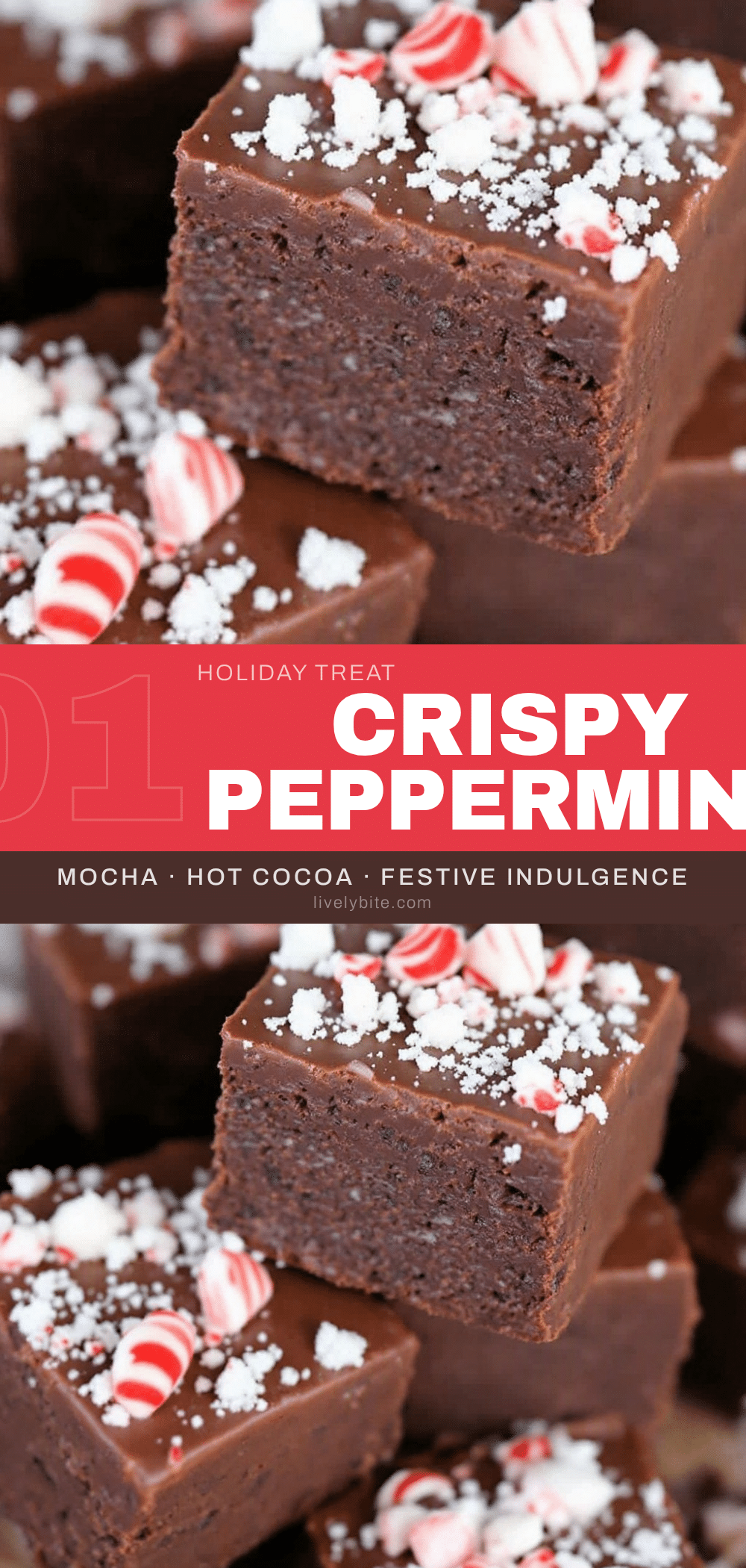 crispy peppermint mocha hot cocoa bar bites recipe
