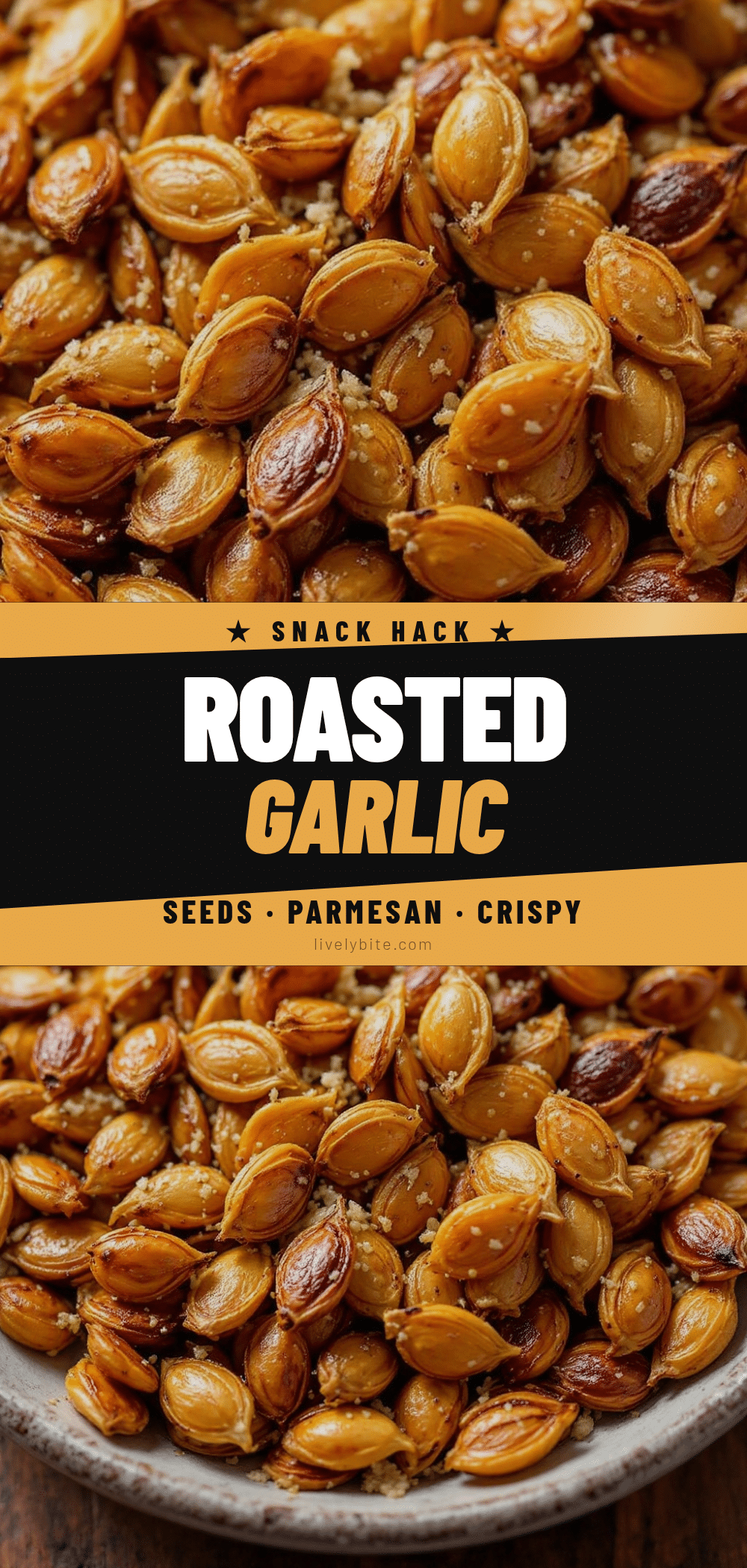 crispy roasted garlic parmesan pumpkin seeds recipe