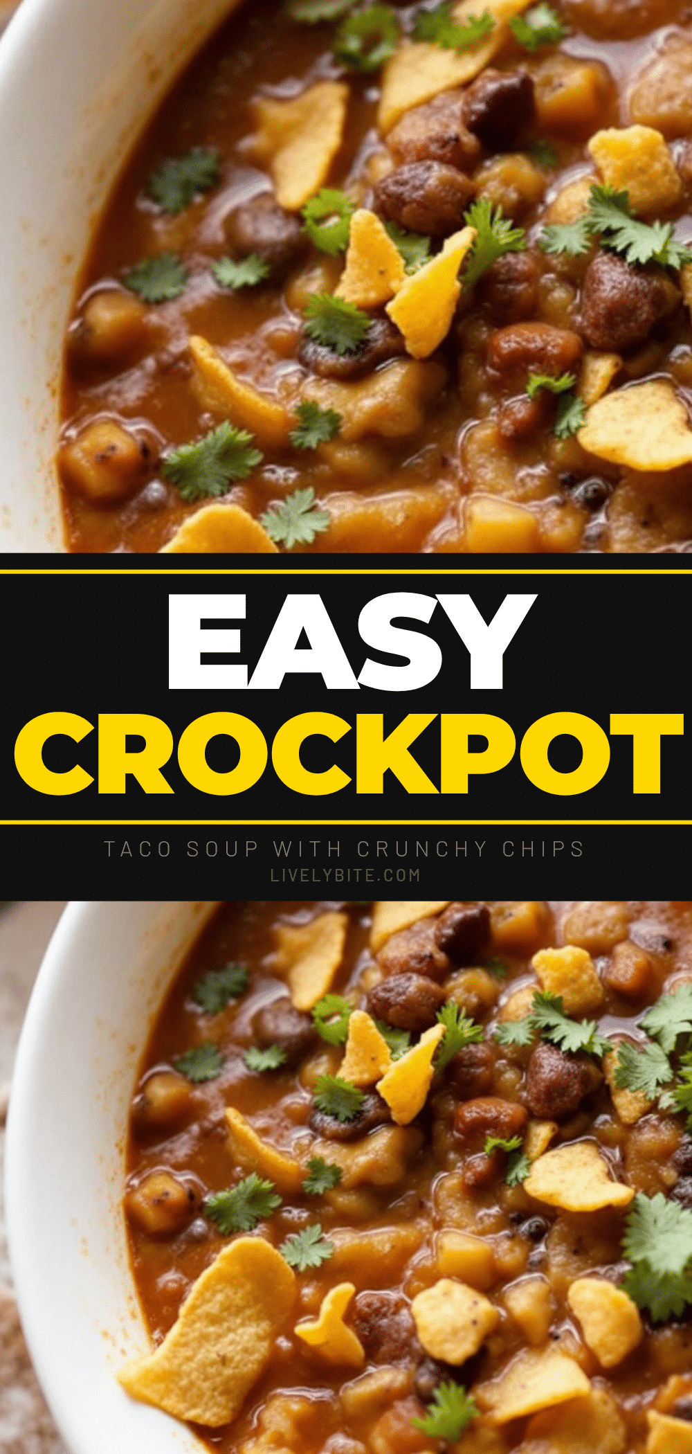 easy crockpot taco soup recipe