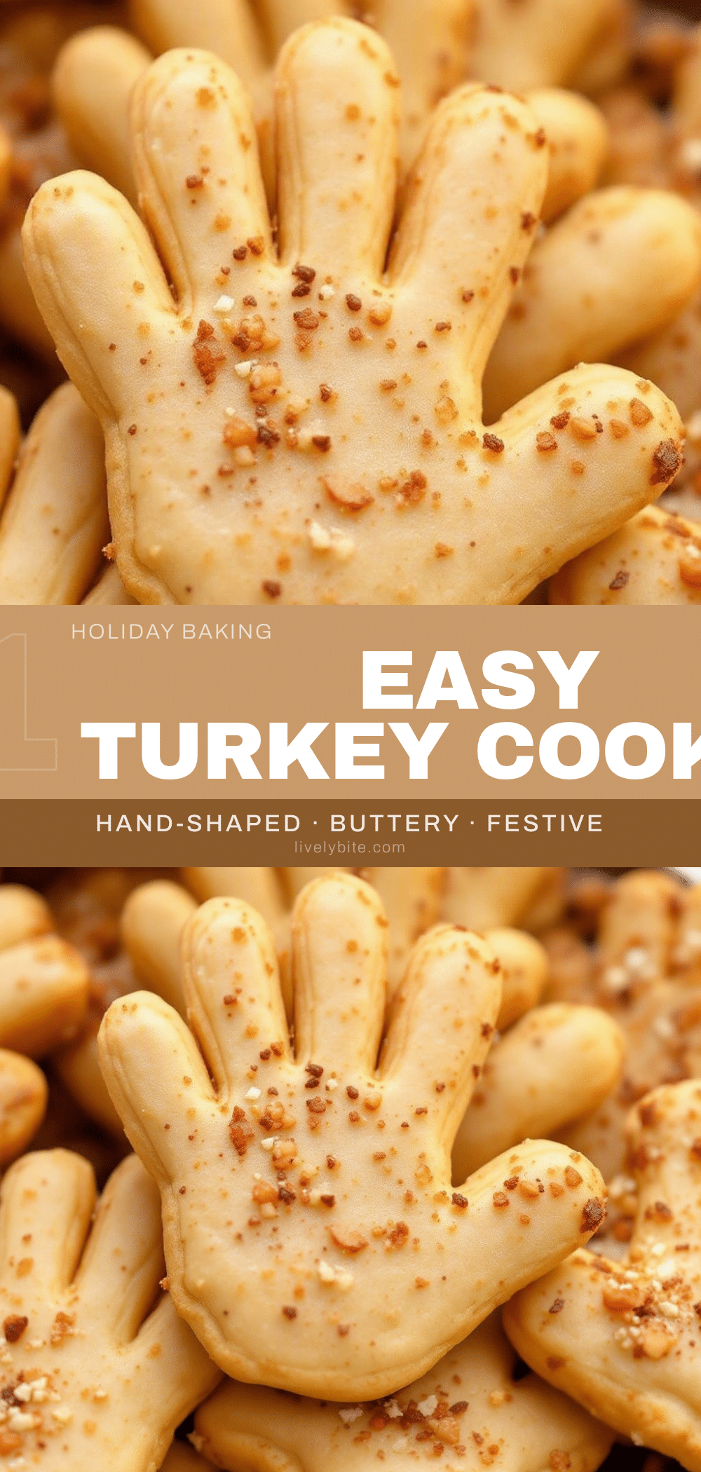 Easy Thanksgiving Turkey Hand Sugar Cookies recipe