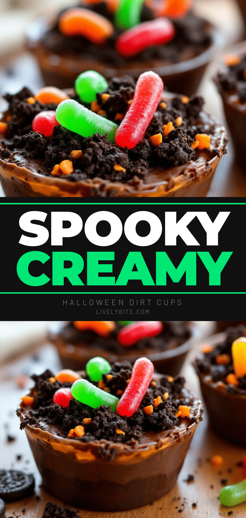 Halloween dirt cups recipe