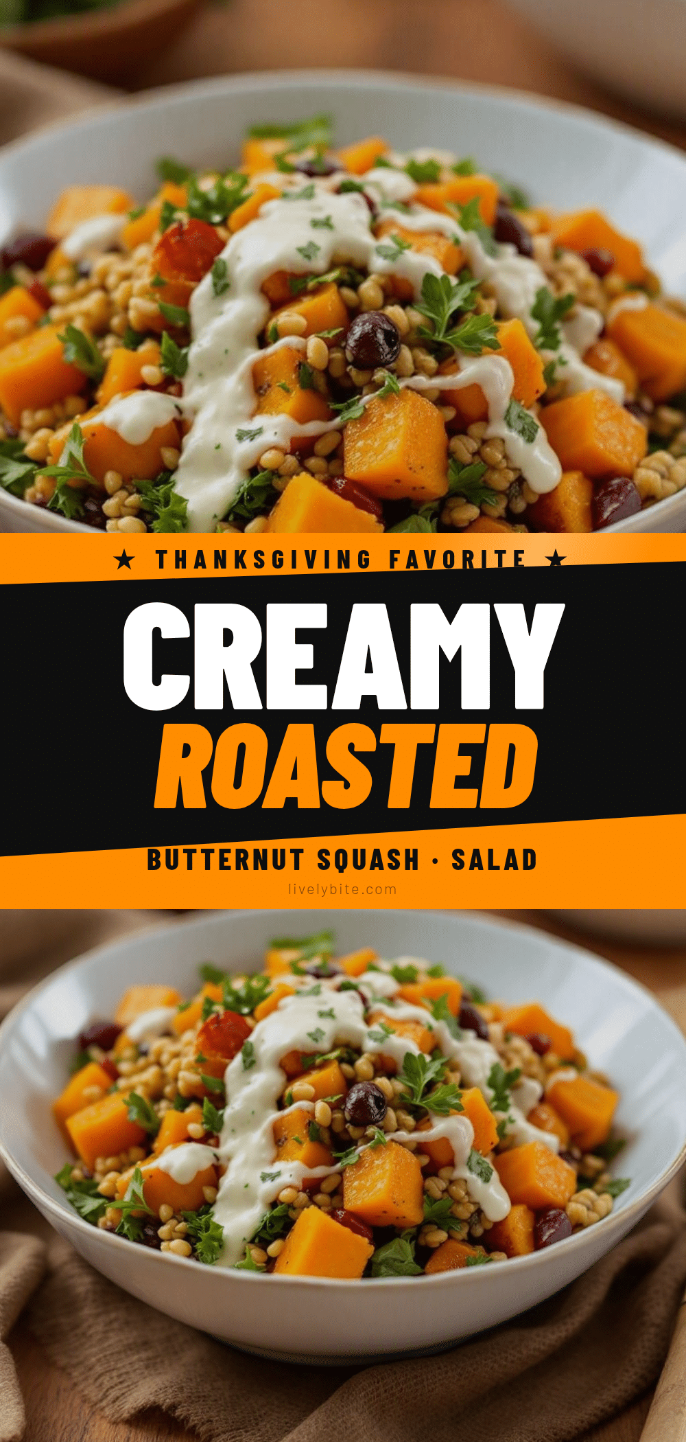healthy roasted butternut squash thanksgiving salad recipe
