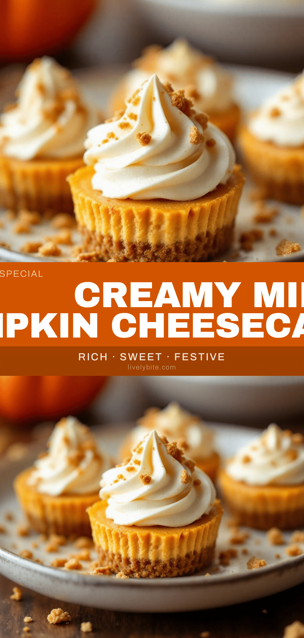 mini pumpkin cheesecake bites recipe
