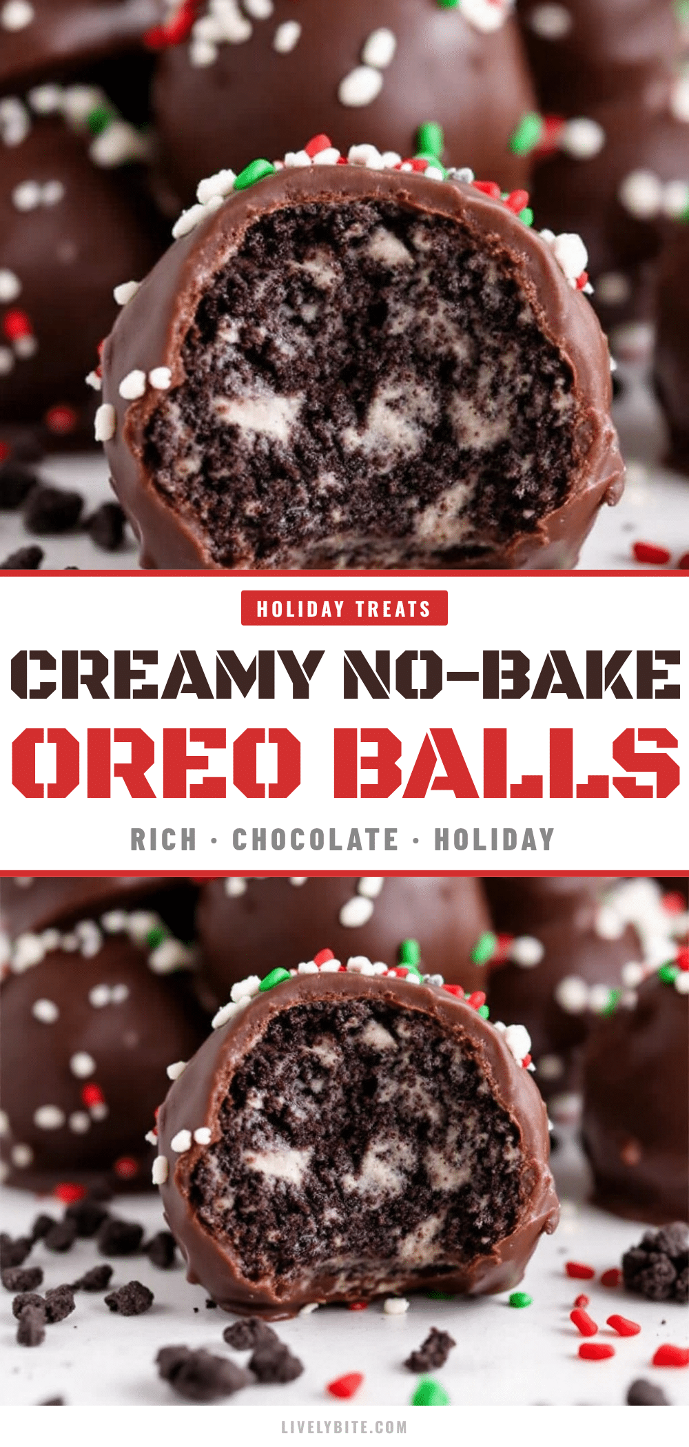 no-bake Christmas Oreo balls recipe