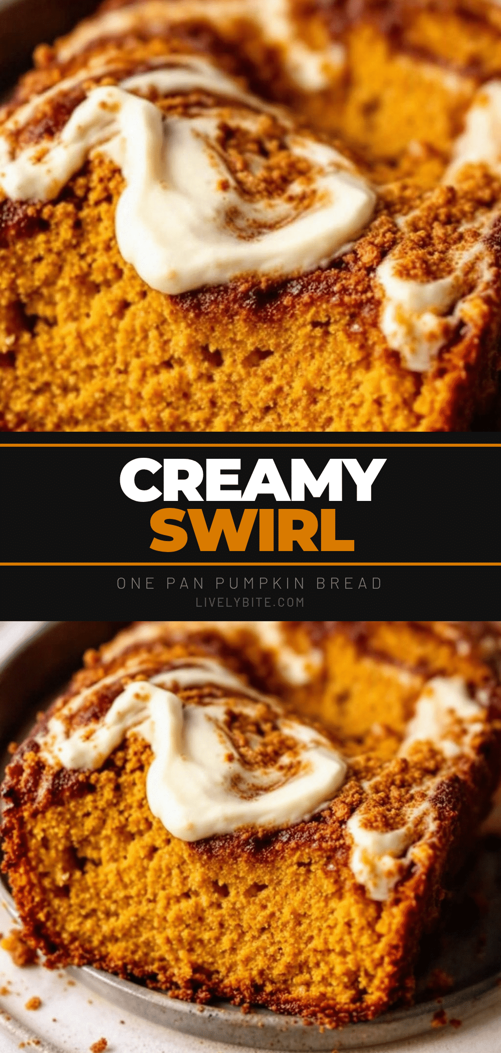 one pan pumpkin bread with cream cheese swirl recipe