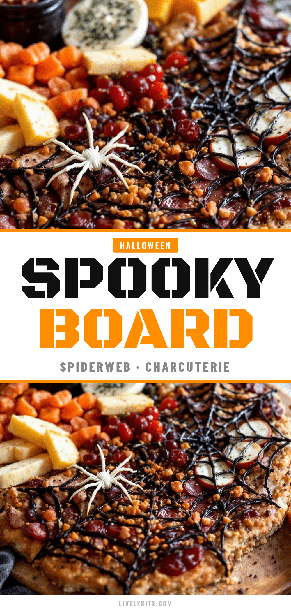 spiderweb charcuterie board recipe