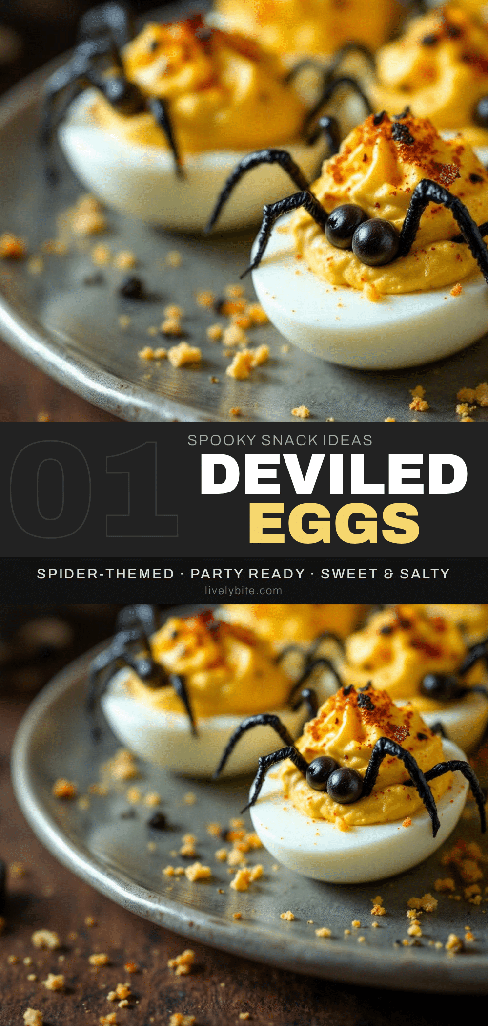 spooky spider deviled eggs recipe
