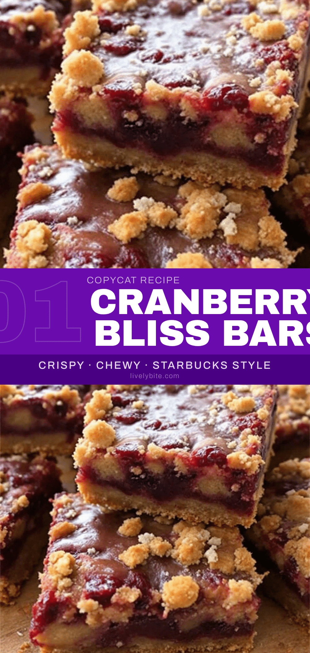 Starbucks Copycat Cranberry Bliss Bars recipe